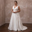 Plus Size Satin A-Line Wedding Dress with V-Neck