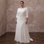 Plus Size Simple Crepe Wedding Dress for a Civil Wedding