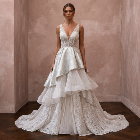 Premium Bridal Dresses with Luxurious Fabric Combinations