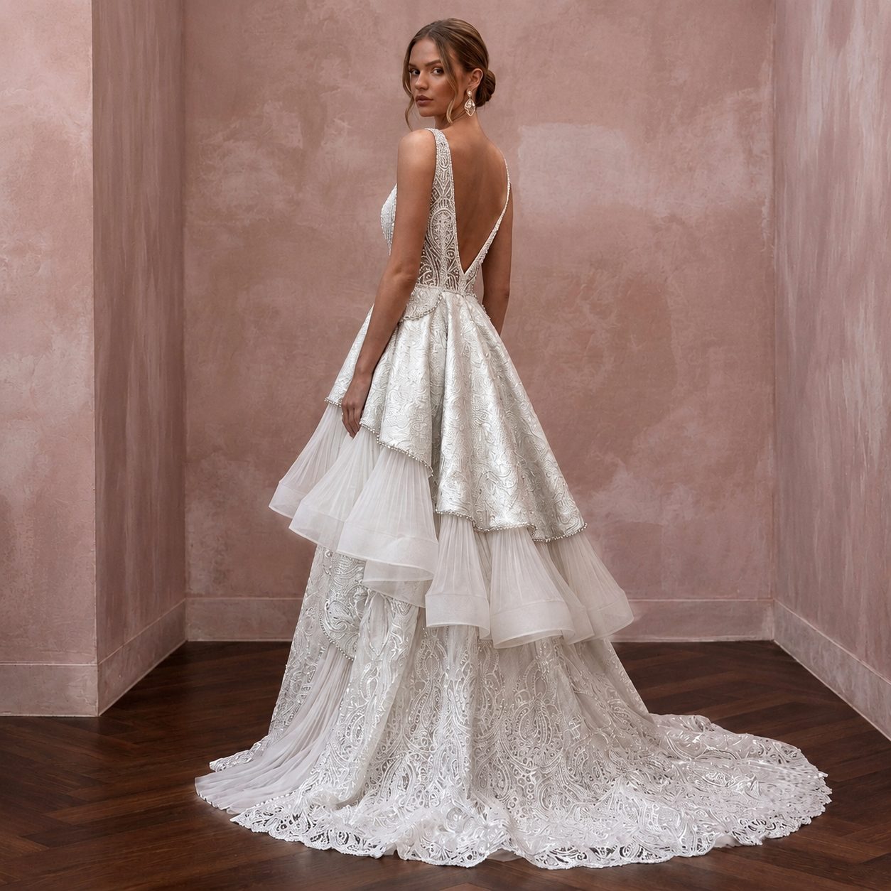 Premium Bridal Dresses with Luxurious Fabric Combinations Secondary image