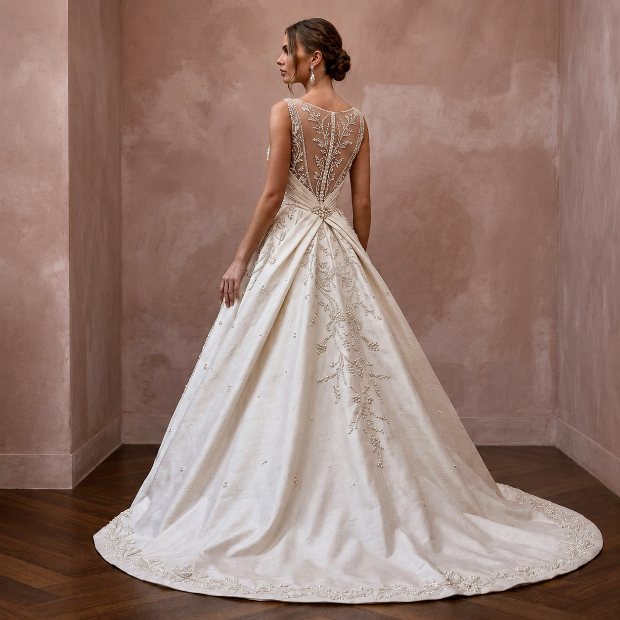 Premium Silk Dupioni Ball Gown Wedding Dresses Secondary image