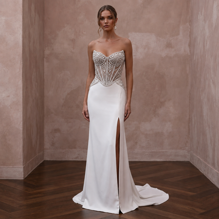 Premium Wedding Dresses with Crystal Corset Bodices