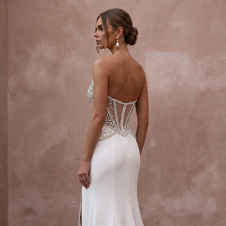 Premium Wedding Dresses with Crystal Corset Bodices
