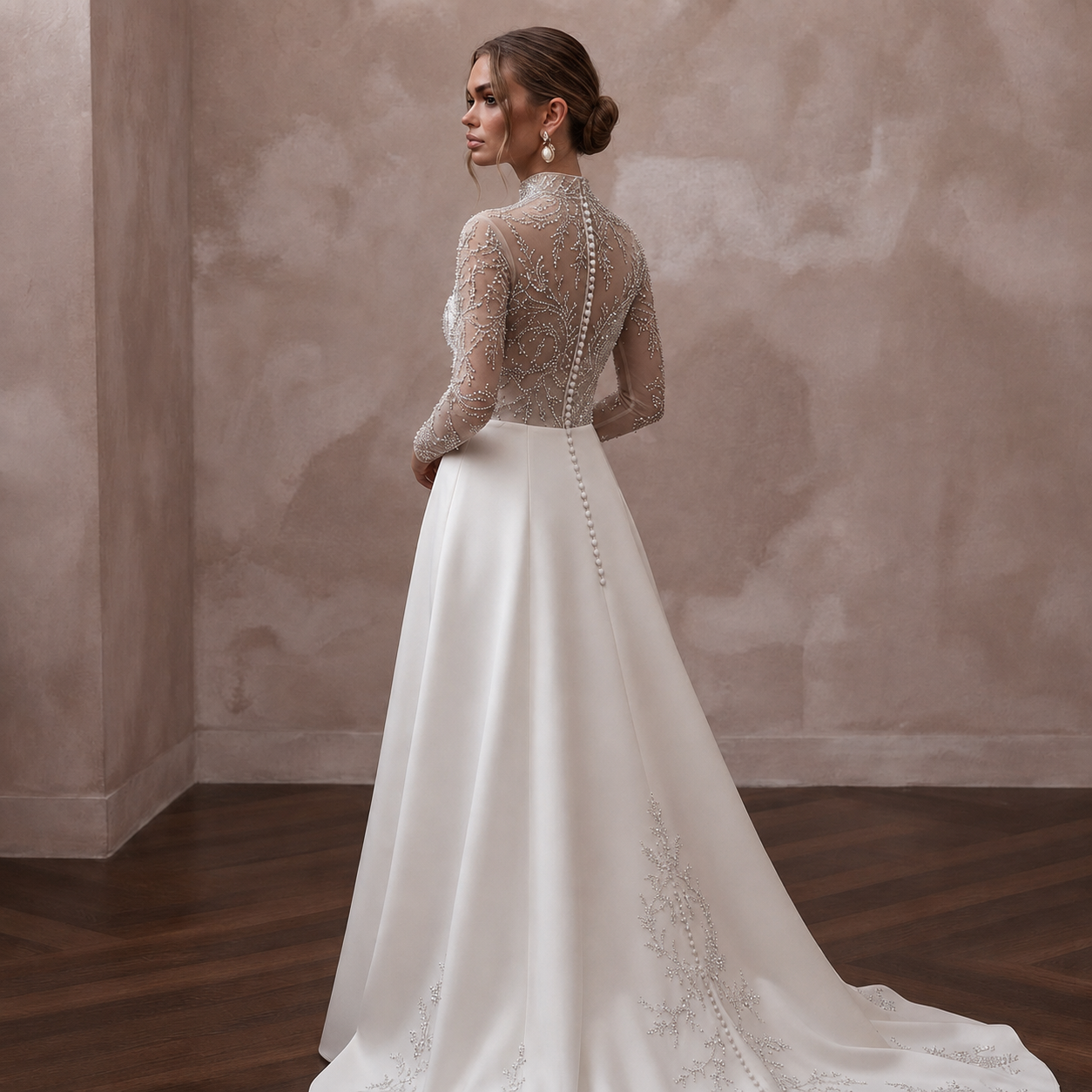 Premium Wedding Dresses with Crystal and Pearl Accents Secondary image