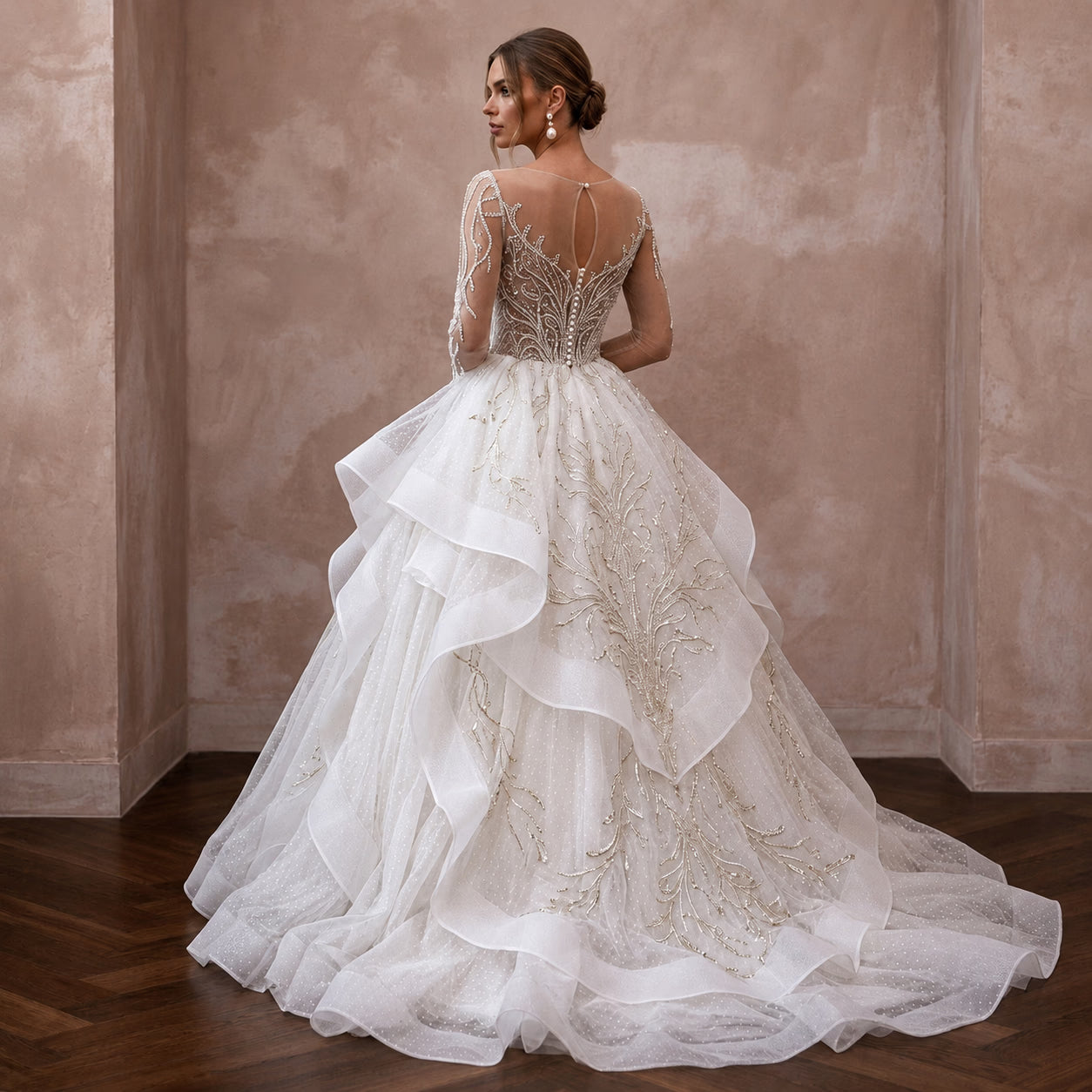Premium Wedding Dresses with Layered Tulle Skirts Secondary image
