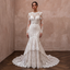 Princess Lace Trumpet Wedding Dress with Long Sleeves - Apparel & Accessories > Clothing > Wedding & Bridal Party Dresses > Wedding Dresses - Mignonette Bridal