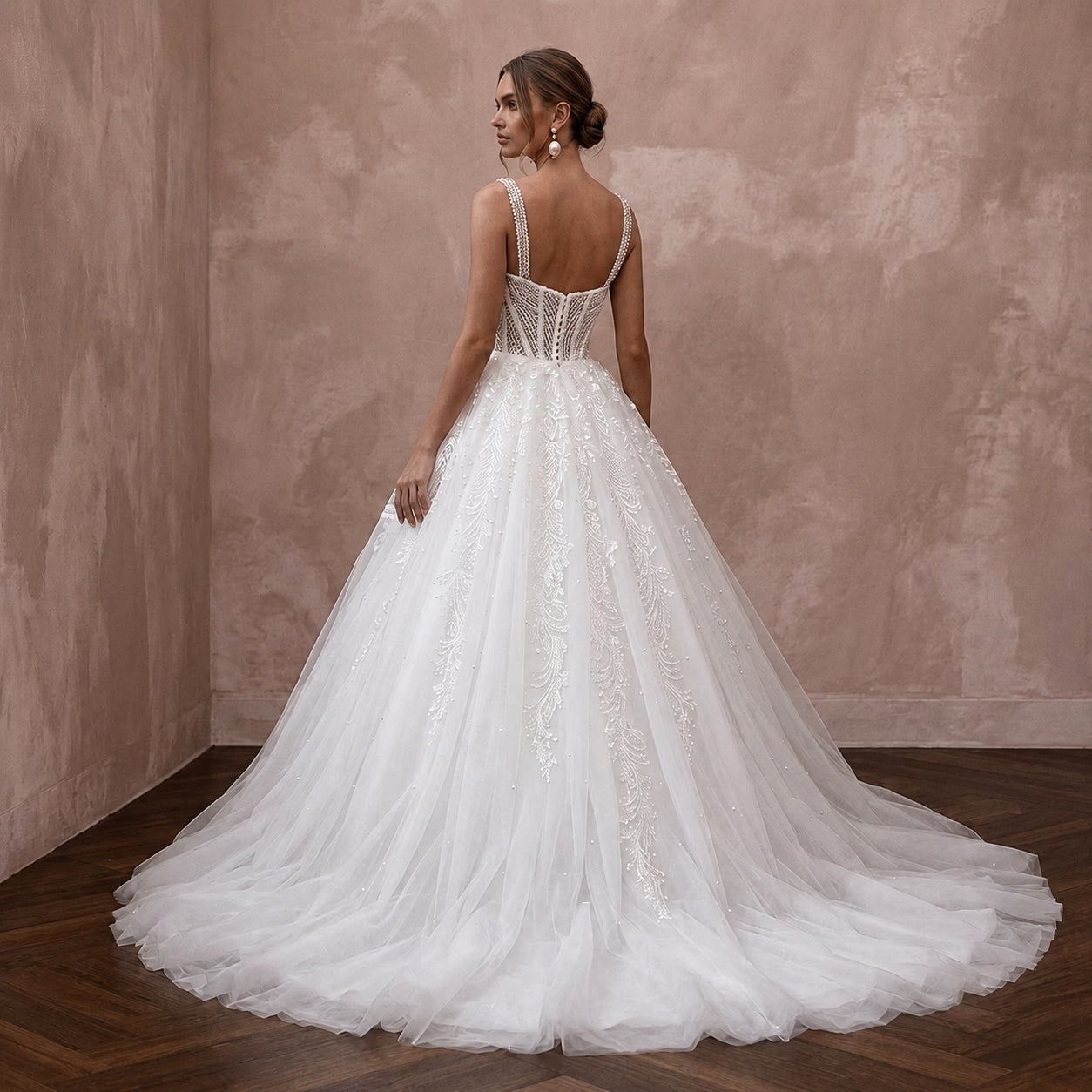 Princess Tulle Corset Wedding Dress with Ball Gown Silhouette