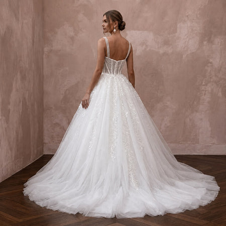 Princess Tulle Corset Wedding Dress with Ball Gown Silhouette
