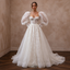 Puff Sleeve Organza Wedding Dress for a Garden Wedding - Apparel & Accessories > Clothing > Wedding & Bridal Party Dresses > Wedding Dresses - Mignonette Bridal