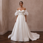 Puff Sleeve Satin Bridal Dress for a Romantic Ceremony - Apparel & Accessories > Clothing > Wedding & Bridal Party Dresses > Wedding Dresses - Mignonette Bridal