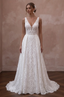 Pure White Wedding Dresses with Classic Lace Designs