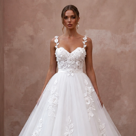 Pure White Wedding Dresses with Timeless Ball Gown Designs