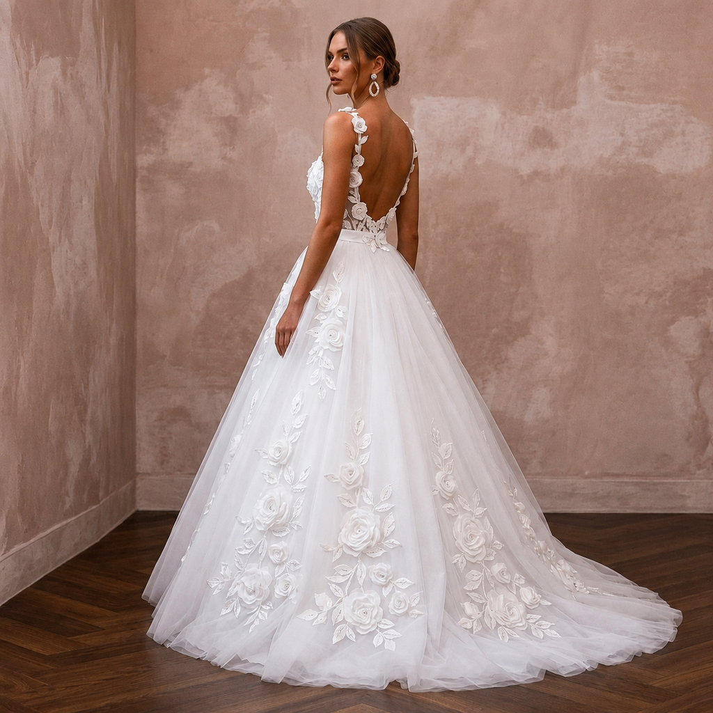 Pure White Wedding Dresses with Timeless Ball Gown Designs