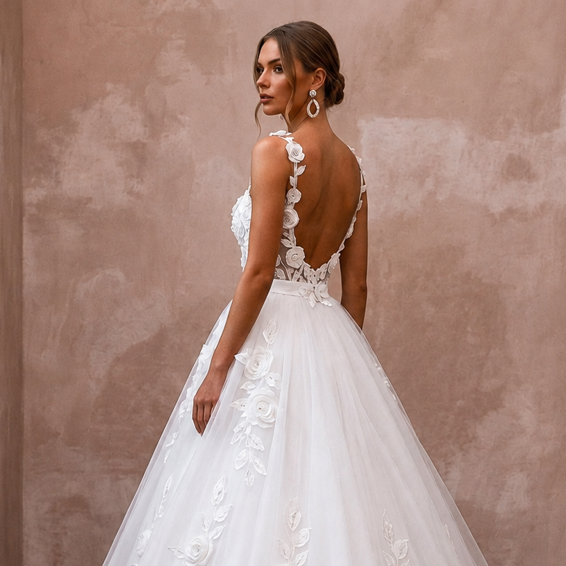 Pure White Wedding Dresses with Timeless Ball Gown Designs