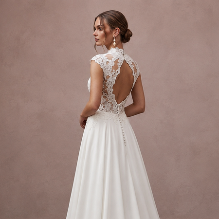 Queen Anne Lace Bridal Gown for a Formal Wedding - Apparel & Accessories > Clothing > Wedding & Bridal Party Dresses > Wedding Dresses - Mignonette Bridal