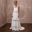 Relaxed Diamond White Linen Blend Dress for Backyard Reception