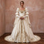 Renaissance-Inspired Ivory Velvet & Lace Wedding Gown for Faire Wedding Reception