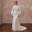 Retro Lace Bridal Dress with Bishop Sleeves
