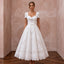 Retro White Eyelet Fit - and - Flare Bridal Dress for Ice Cream Social Rehearsal - Apparel & Accessories > Clothing > Wedding & Bridal Party Dresses > Wedding Dresses - Mignonette Bridal