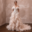 Romantic Blush Organza Ruffle Dress for Cliffside Vow Renewal