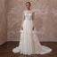 Romantic Chiffon Bridal Gown with Detachable Train