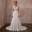 Romantic Floral Lace Bridal Dress for a Forest Wedding