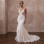 Romantic Ivory Chiffon Mermaid Bridal Dress for Seaside Vow Renewal - Apparel & Accessories > Clothing > Wedding & Bridal Party Dresses > Wedding Dresses - Mignonette Bridal
