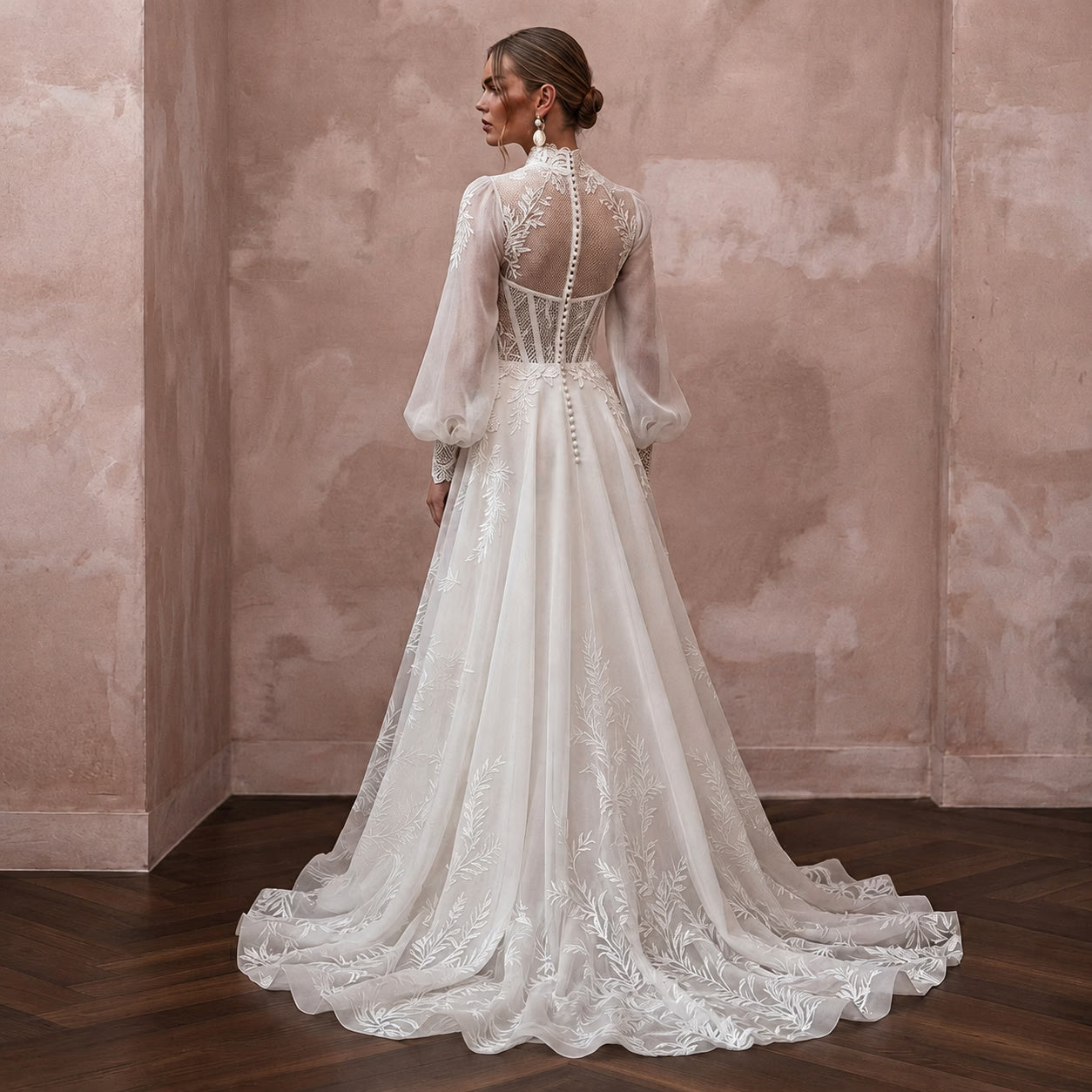 Romantic Lace Bridal Dress for a Destination Vineyard Wedding Secondary image