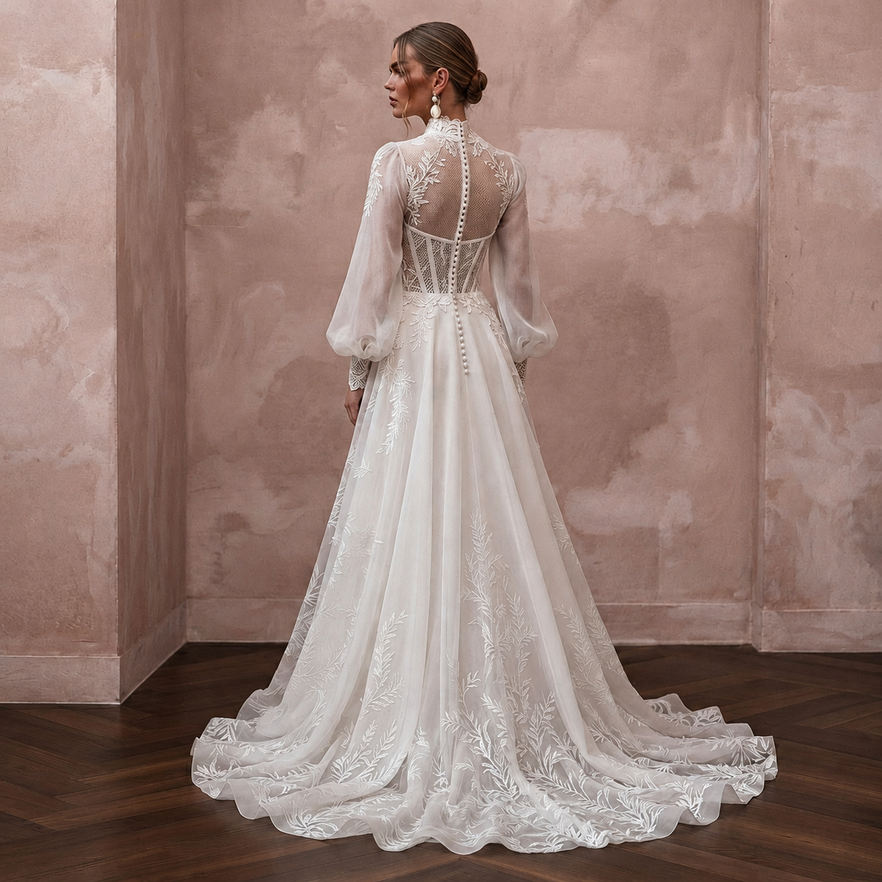 Romantic Lace Bridal Dress for a Destination Vineyard Wedding Secondary image