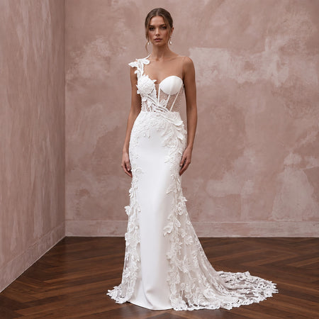 Romantic Lace Bridal Dress for a Second Ceremony