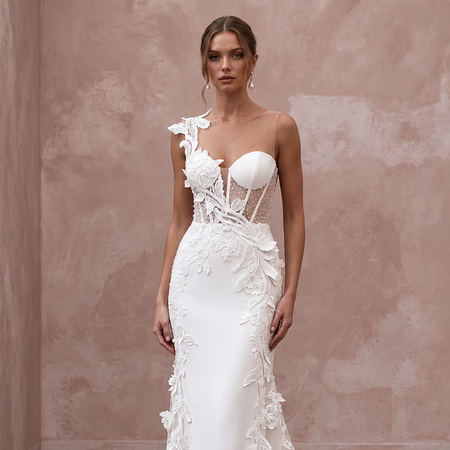 Romantic Lace Bridal Dress for a Second Ceremony