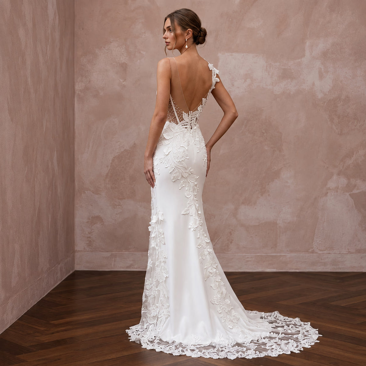 Romantic Lace Bridal Dress for a Second Ceremony