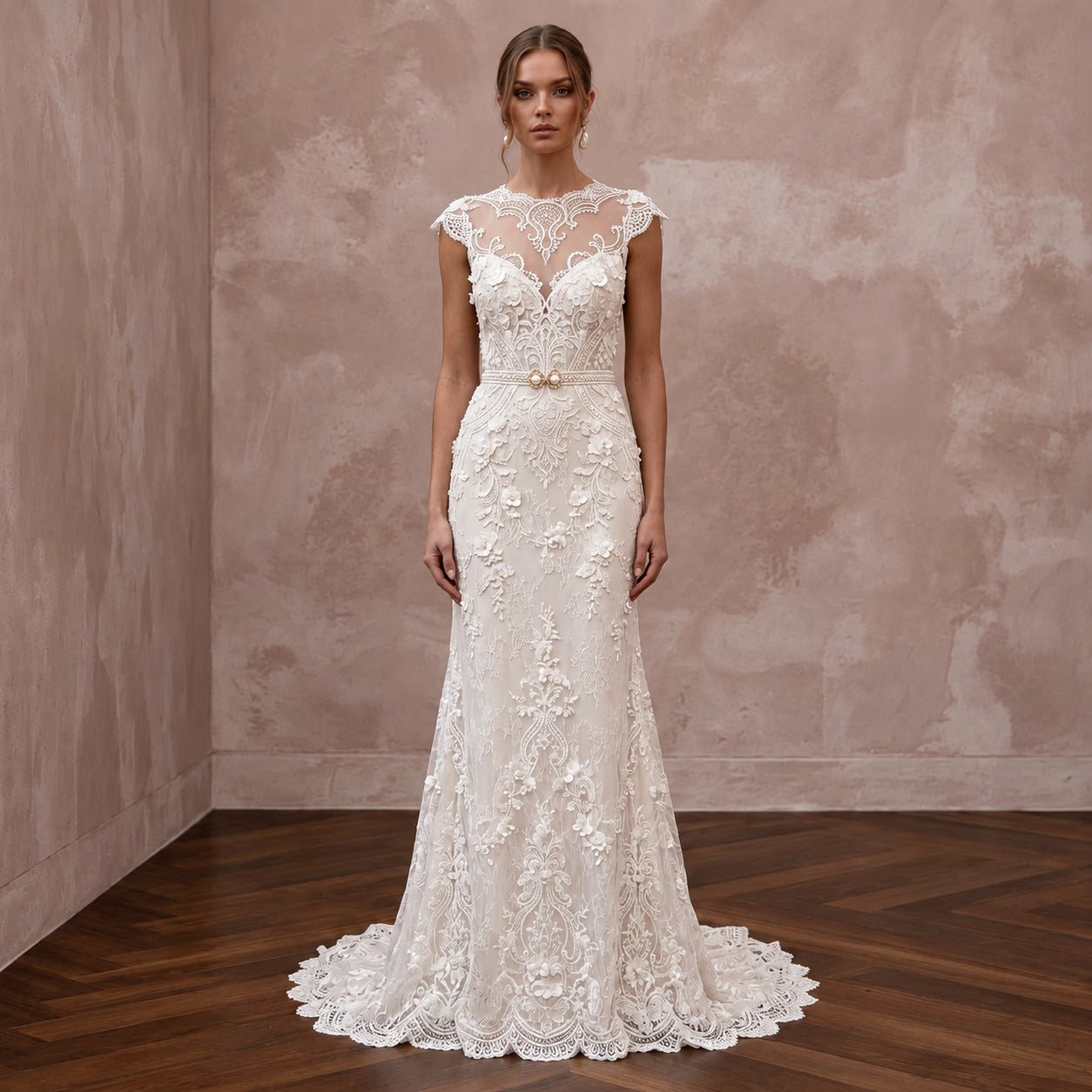 Romantic Lace Wedding Dress for a Second Marriage