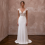 Romantic Nude Illusion Lace Gown for Civil Elopement