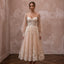 Romantic Nude Tulle Tea - Length Dress for Engagement Shoot - Apparel & Accessories > Clothing > Wedding & Bridal Party Dresses > Wedding Dresses - Mignonette Bridal