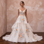 Romantic Organza Wedding Gown with Floral Embroidery
