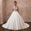 Romantic Satin Ball Gown Wedding Dress with Beaded Bodice - Apparel & Accessories > Clothing > Wedding & Bridal Party Dresses > Wedding Dresses - Mignonette Bridal
