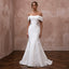 Romantic Satin Trumpet Wedding Dress with Off - the - Shoulder Neckline - Apparel & Accessories > Clothing > Wedding & Bridal Party Dresses > Wedding Dresses - Mignonette Bridal