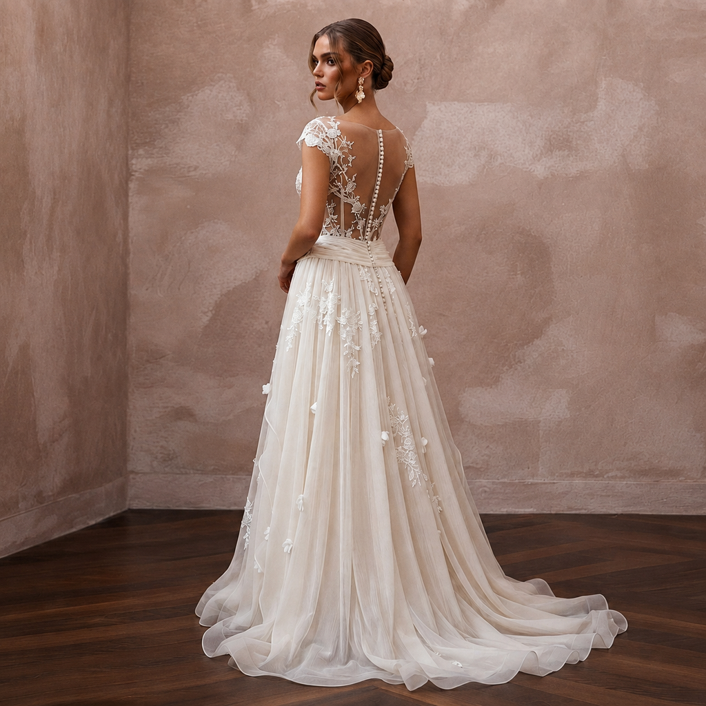 Romantic Silk Habotai Wedding Dresses with Lightweight Beauty