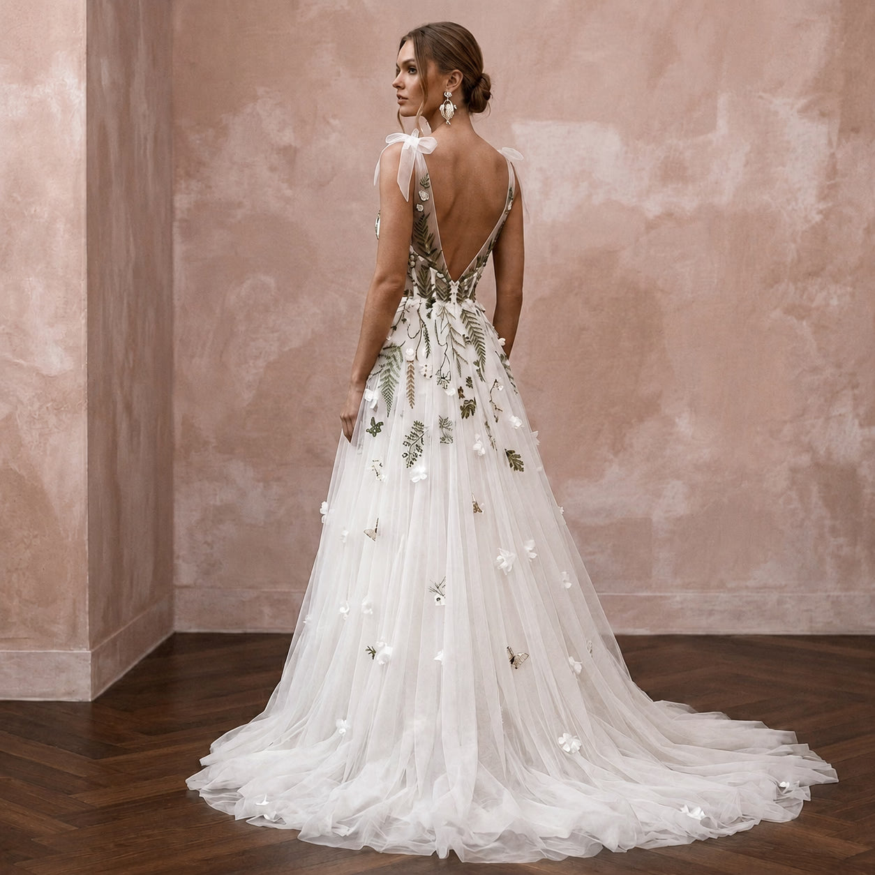 Romantic Tulle Bridal Dress for a Woodland Wedding