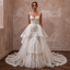 Romantic Tulle Mermaid Wedding Dress with Detachable Train