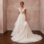 Romantic Tulle Open Back Wedding Dress with Detachable Train