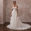 Romantic Wedding Dresses with Cascading Lace Trains - Apparel & Accessories > Clothing > Wedding & Bridal Party Dresses > Wedding Dresses - Mignonette