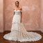 Romantic Wedding Dresses with Cascading Lace Trains