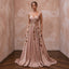Rose Gold Metallic Thread Plisse Pleated Prom Gown - Apparel & Accessories > Clothing > Wedding & Bridal Party Dresses > Wedding Dresses - Mignonette Bridal