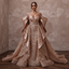 Rose Gold Wedding Dresses with Crystal Embroidery