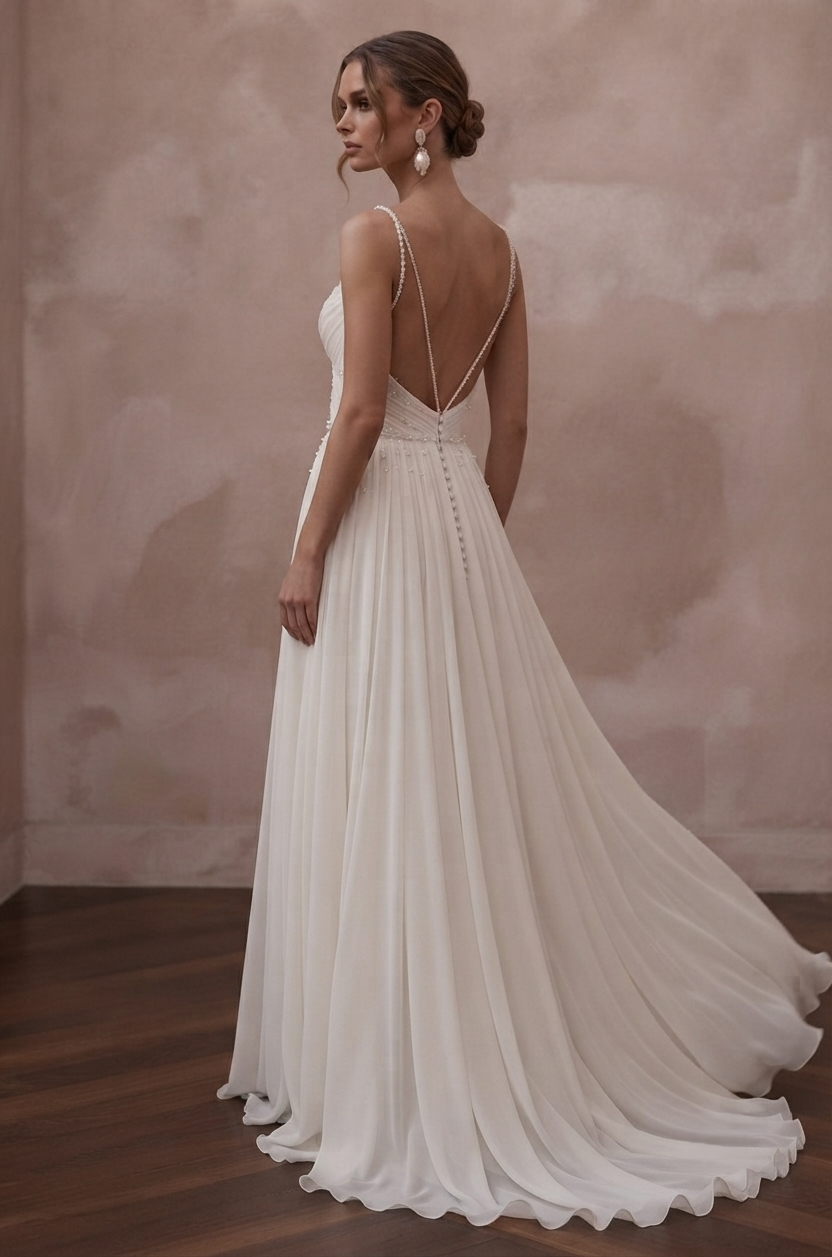 Ruched Chiffon Wedding Dresses with Flattering Shapes