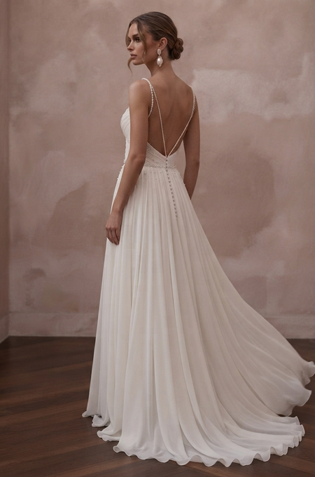 Ruched Chiffon Wedding Dresses with Flattering Shapes