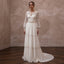 Rustic Chiffon Bridal Dress with Long Sleeves for a Farm Wedding