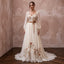 Rustic Chiffon Wedding Dress for an Autumn Farm Ceremony